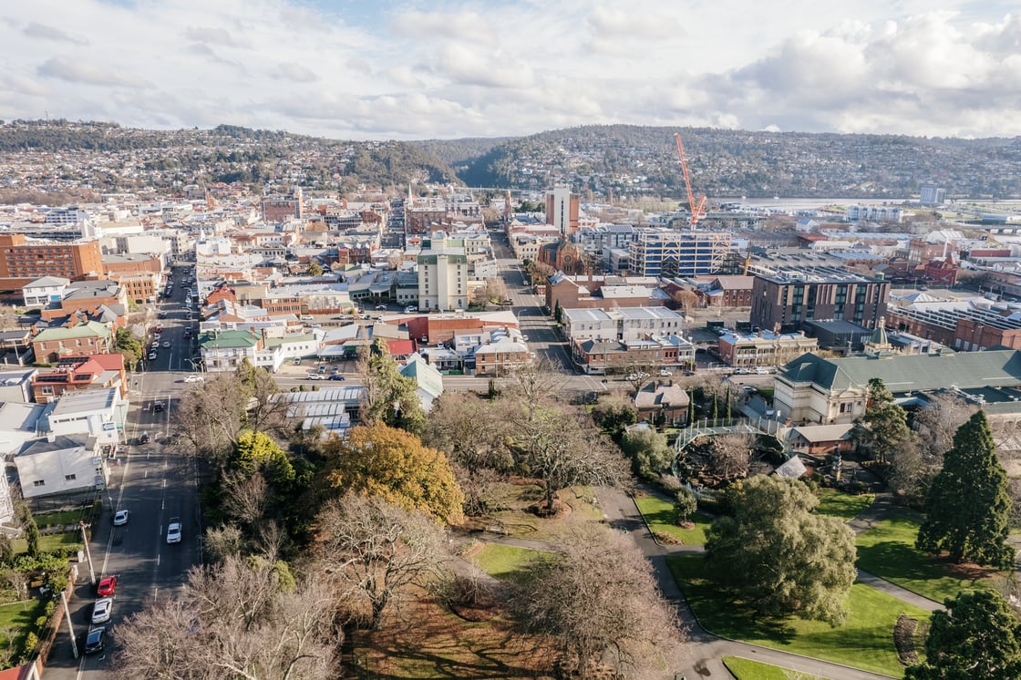 LauncestonPlaceBrandStreetscapeAerialCBD